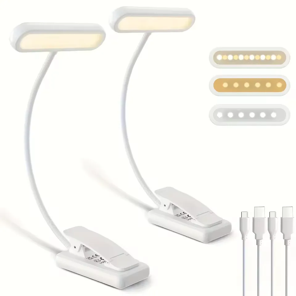 lot-de-2-lampe-de-lecture-rechargeable-12-led-liseuse-lampe-clip-gradation-progressive-3-modes-protection-des-yeux-blanc-froidchaud-360-cou-flexible-indicateur-longue-travail-pour-lire